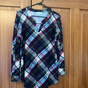 Stretch fall Henley pull over